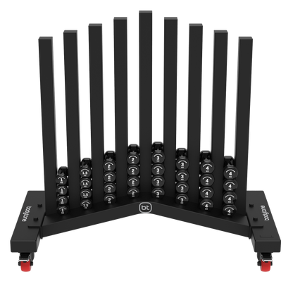 Rack Vinyl Dumbbells